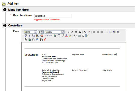 Education Template